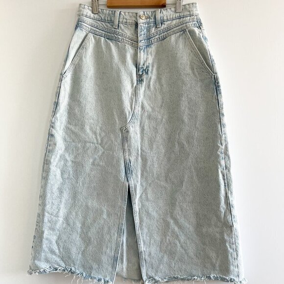 Zara Long Denim Skirt - Picture 1 of 11